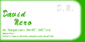 david mero business card